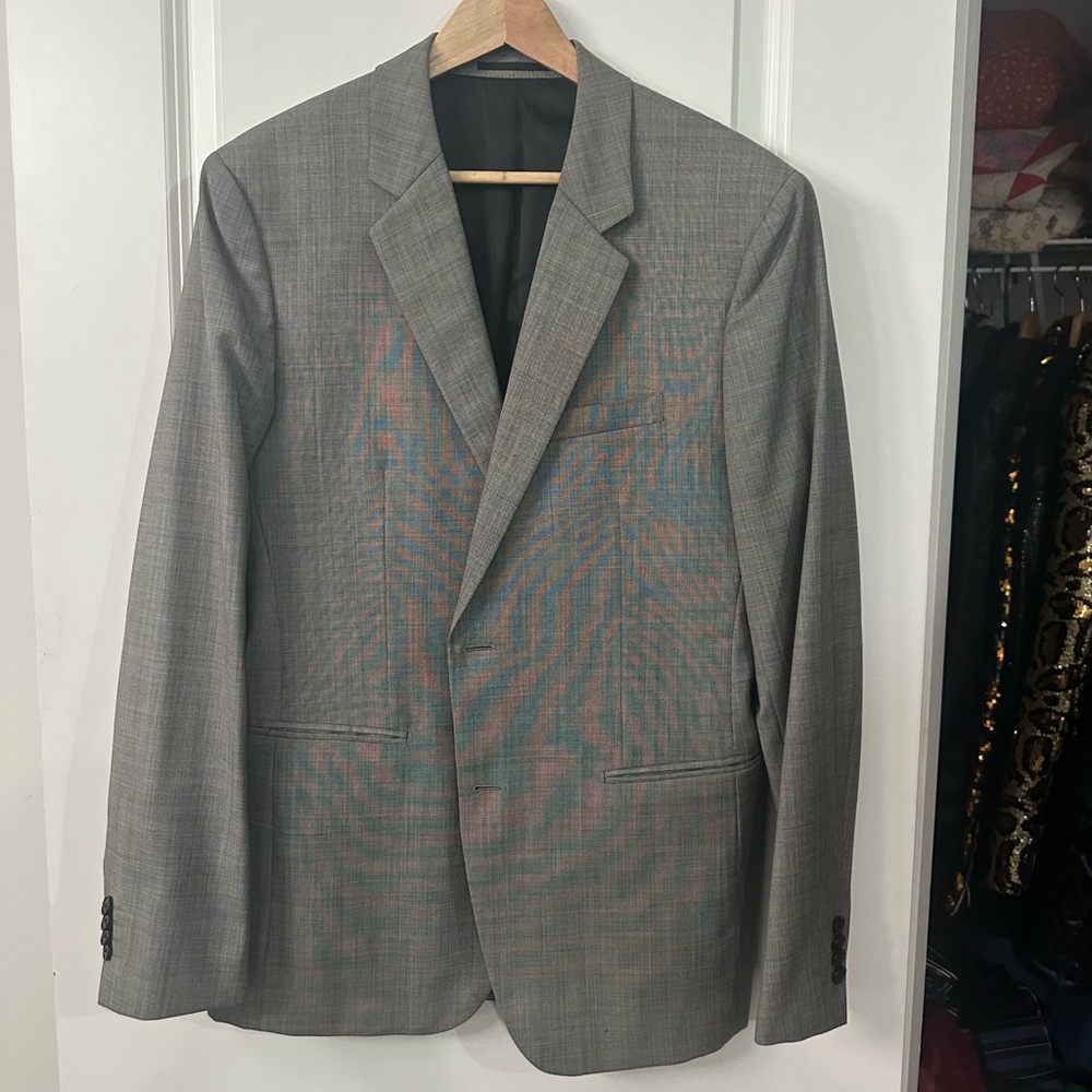 Theory Men’s Jacket Sports Coat Blazer Suit 41 Regular Grey